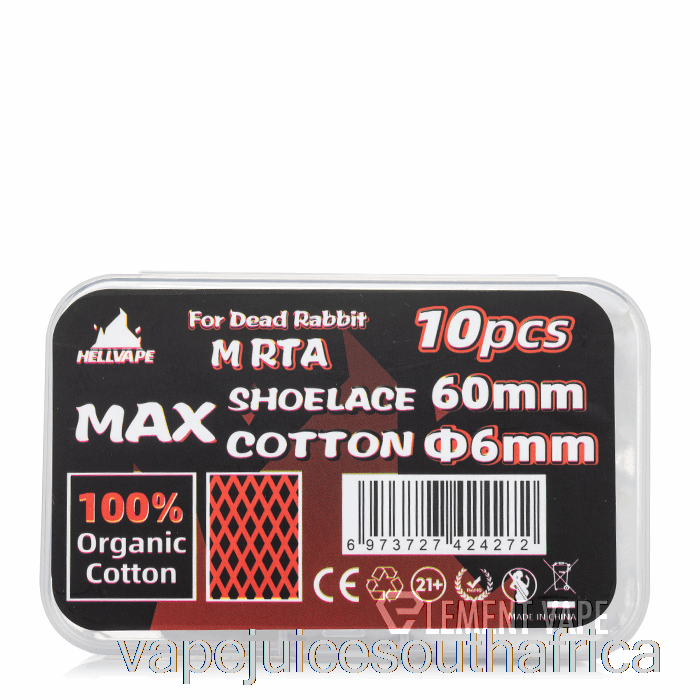 Vape Juice South Africa Hellvape Max Shoelace Cotton 6Mm Id